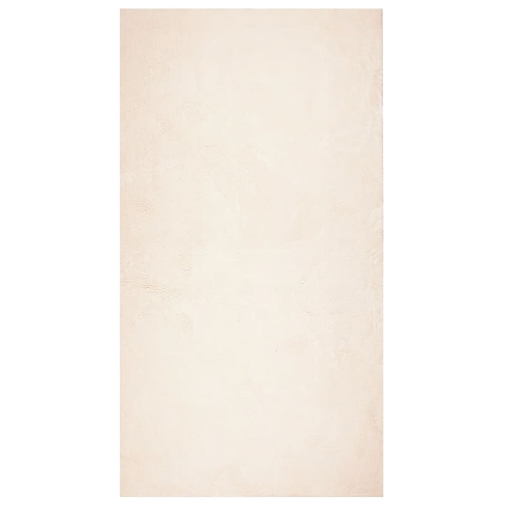 Tappeto a Pelo Corto HUARTE Morbido e Lavabile Beige 80x150 cm 375014