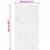 Tappeto a Pelo Corto HUARTE Morbido e Lavabile Beige 80x150 cm 375014