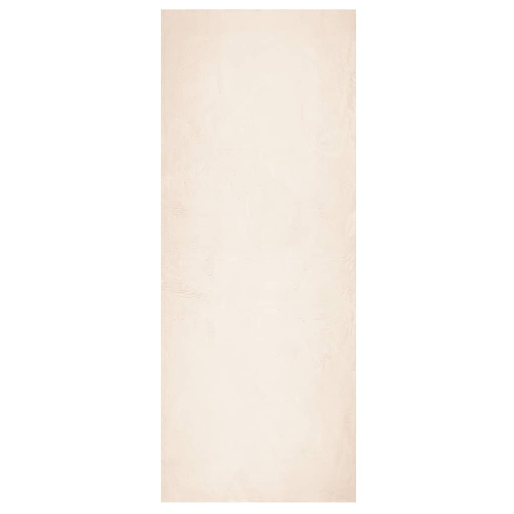 Tappeto a Pelo Corto HUARTE Morbido e Lavabile Beige 80x200 cm 375015