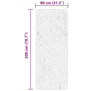 Tappeto a Pelo Corto HUARTE Morbido e Lavabile Beige 80x200 cm 375015