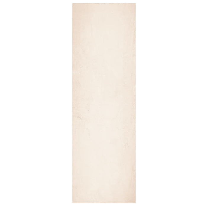 Tappeto a Pelo Corto HUARTE Morbido e Lavabile Beige 80x250 cm 375016