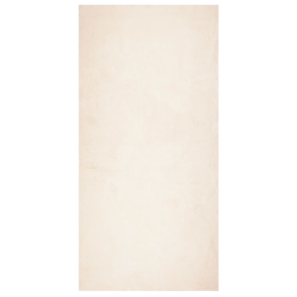 Tappeto a Pelo Corto HUARTE Morbido e Lavabile Beige 100x200 cm 375017