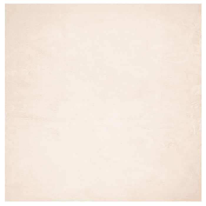 Tappeto a Pelo Corto HUARTE Morbido e Lavabile Beige 120x120 cm 375018