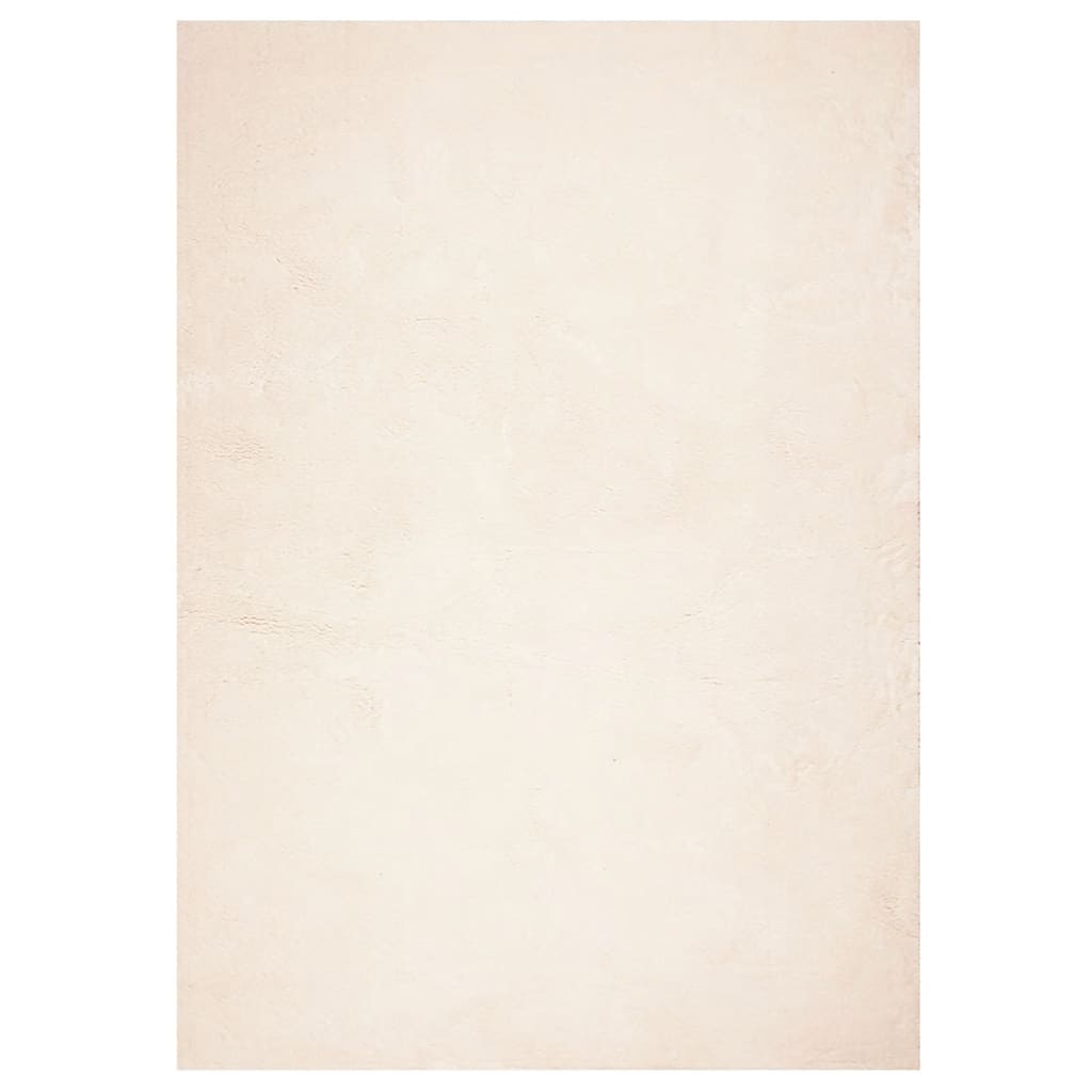 Tappeto a Pelo Corto HUARTE Morbido e Lavabile Beige 140x200 cm 375020