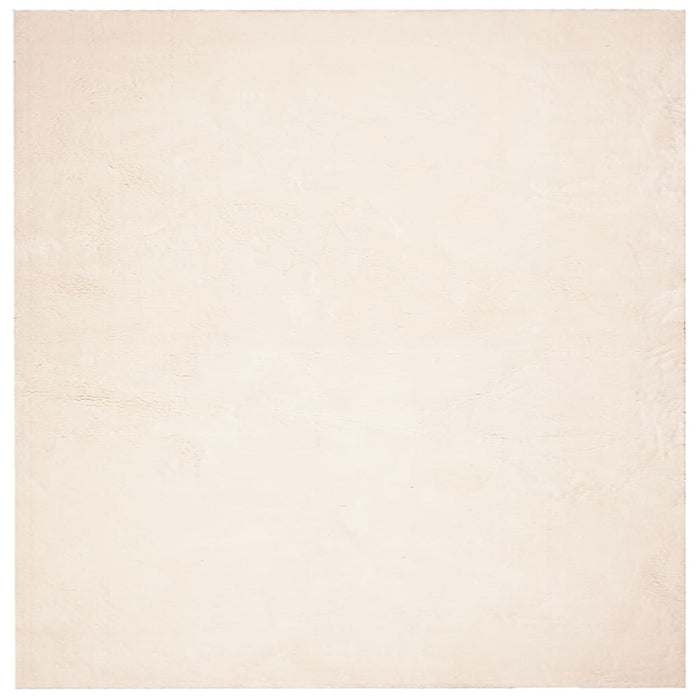 Tappeto a Pelo Corto HUARTE Morbido e Lavabile Beige 160x160 cm 375021