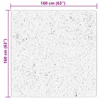 Tappeto a Pelo Corto HUARTE Morbido e Lavabile Beige 160x160 cm 375021