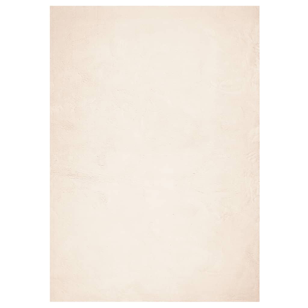 Tappeto a Pelo Corto HUARTE Morbido e Lavabile Beige 160x230 cm 375022