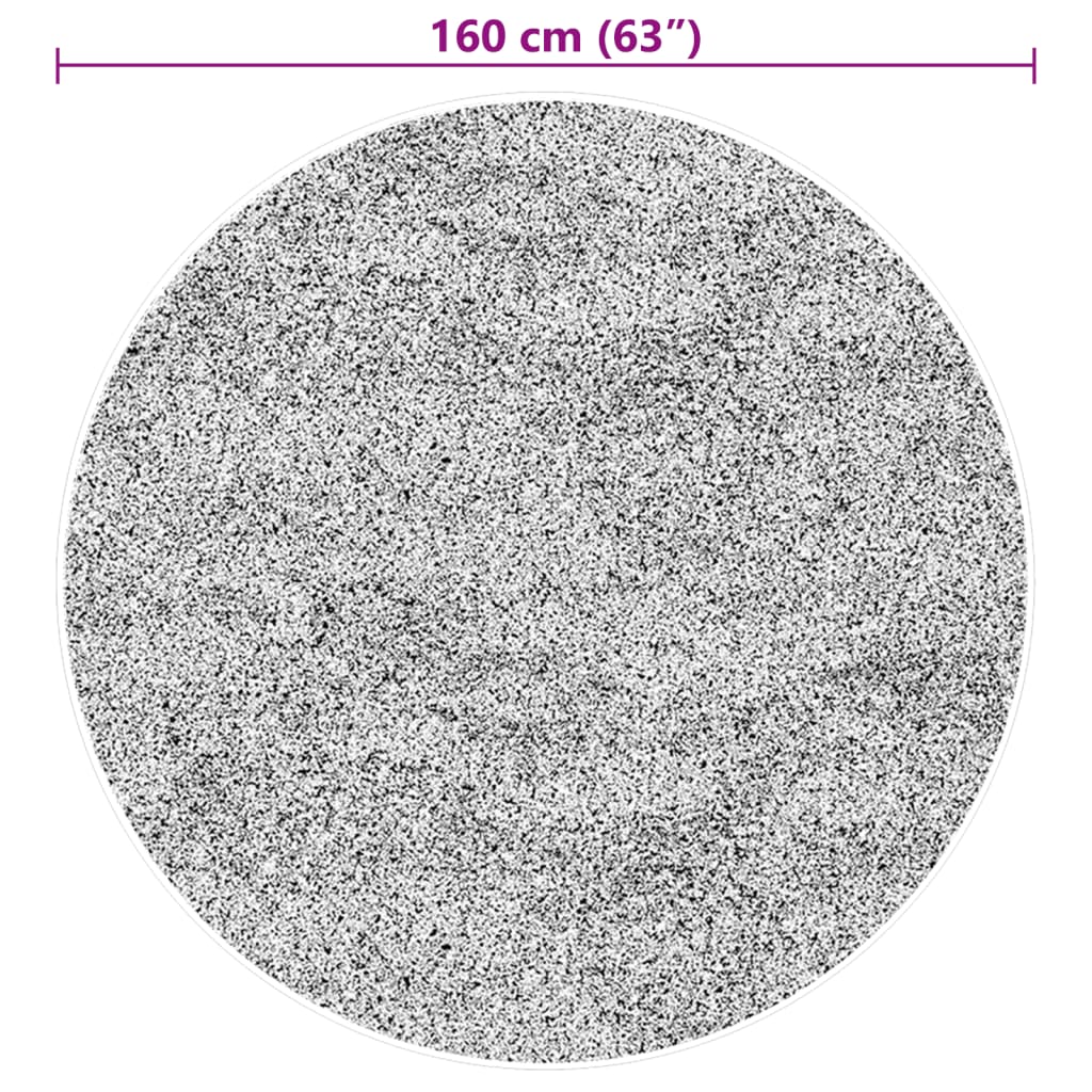 Tappeto a Pelo Corto HUARTE Morbido e Lavabile Beige Ø 160 cm 375030