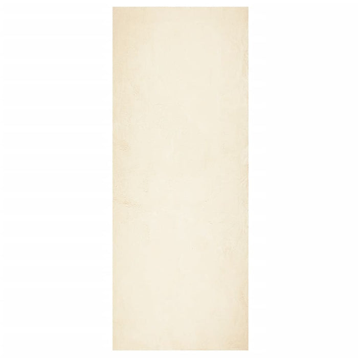 Tappeto a Pelo Corto HUARTE Morbido e Lavabile Crema 80x200 cm 375034