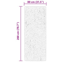 Tappeto a Pelo Corto HUARTE Morbido e Lavabile Crema 80x200 cm 375034