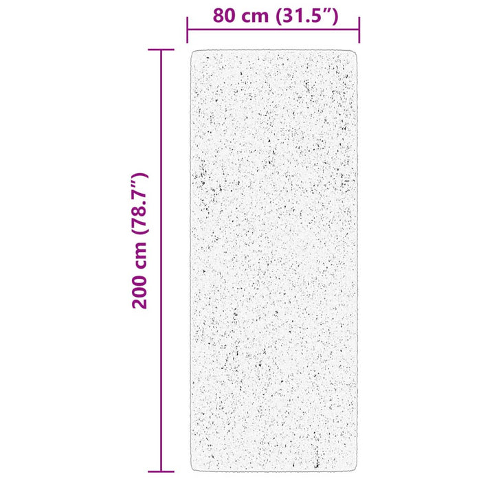 Tappeto a Pelo Corto HUARTE Morbido e Lavabile Crema 80x200 cm 375034