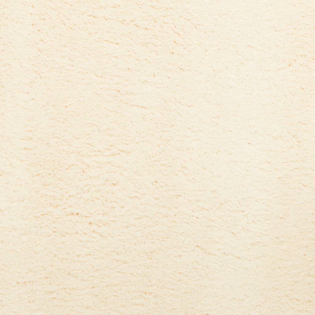 Tappeto a Pelo Corto HUARTE Morbido e Lavabile Crema 140x200 cm 375039