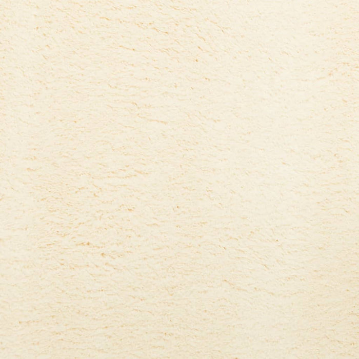 Tappeto a Pelo Corto HUARTE Morbido e Lavabile Crema Ø 160 cm 375049
