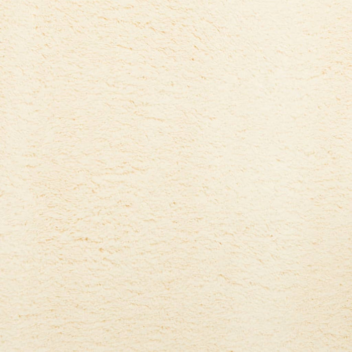 Tappeto a Pelo Corto HUARTE Morbido e Lavabile Crema Ø 200 cm 375050