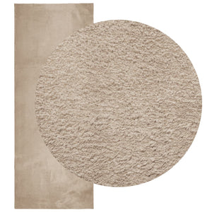 Tappeto a Pelo Corto HUARTE Morbido e Lavabile Sabbia 80x200 cm 375053