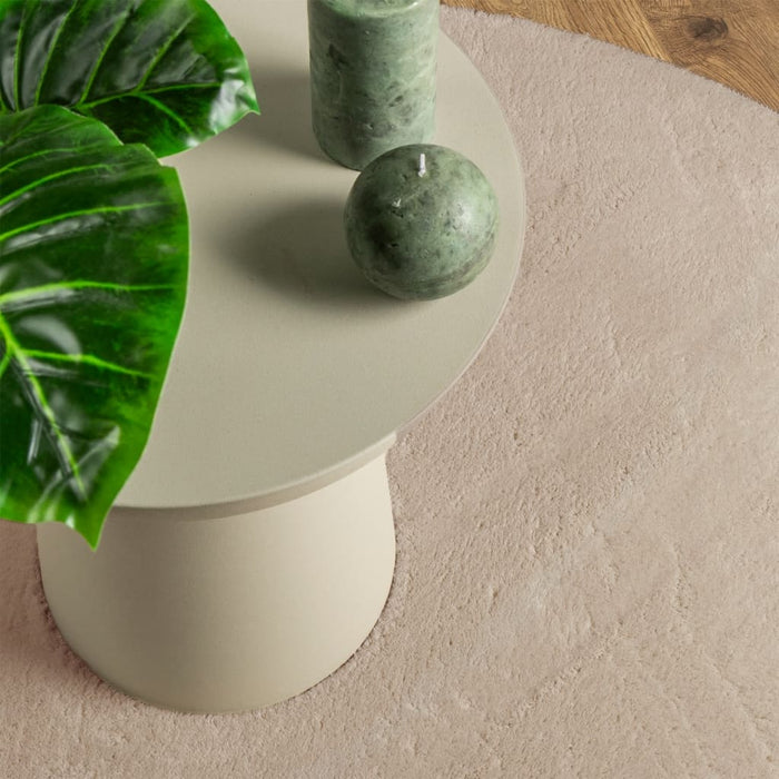 vidaXL Tappeto a Pelo Corto HUARTE Morbido e Lavabile Sabbia Ø 120 cm