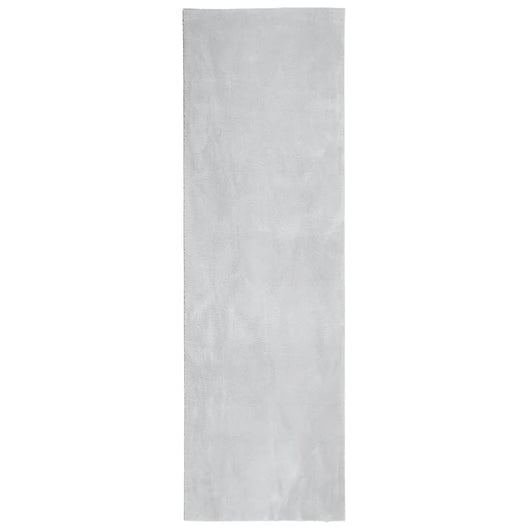 Tappeto a Pelo Corto HUARTE Morbido e Lavabile Grigio 80x250 cm 375073