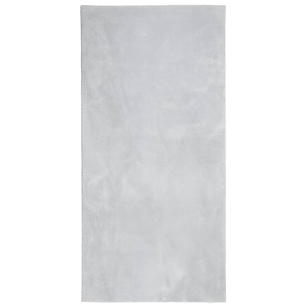 Tappeto a Pelo Corto HUARTE Morbido e Lavabile Grigio 100x200cm 375074
