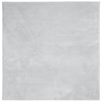 Tappeto a Pelo Corto HUARTE Morbido e Lavabile Grigio 120x120cm 375075