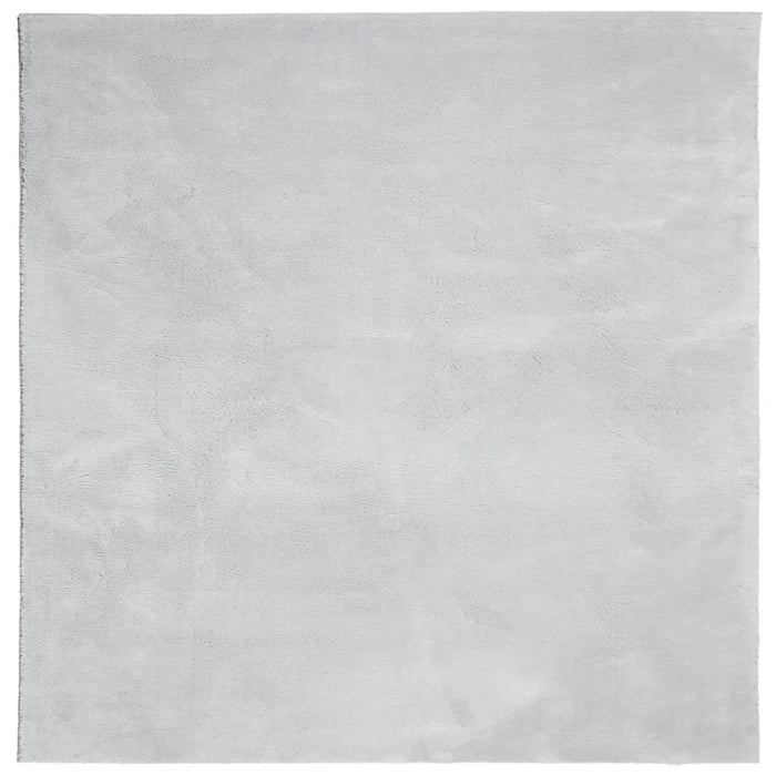 Tappeto a Pelo Corto HUARTE Morbido e Lavabile Grigio 120x120cm 375075