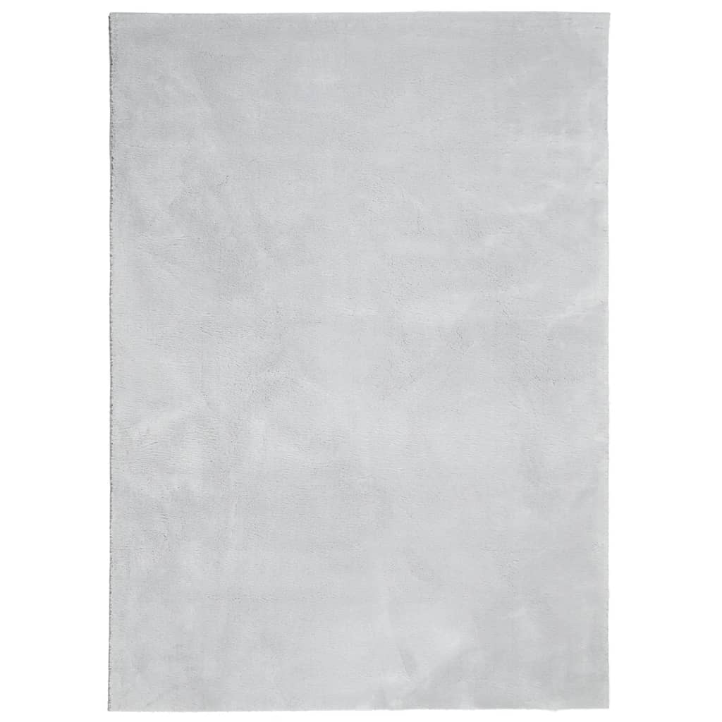 Tappeto a Pelo Corto HUARTE Morbido e Lavabile Grigio 120x170cm 375076