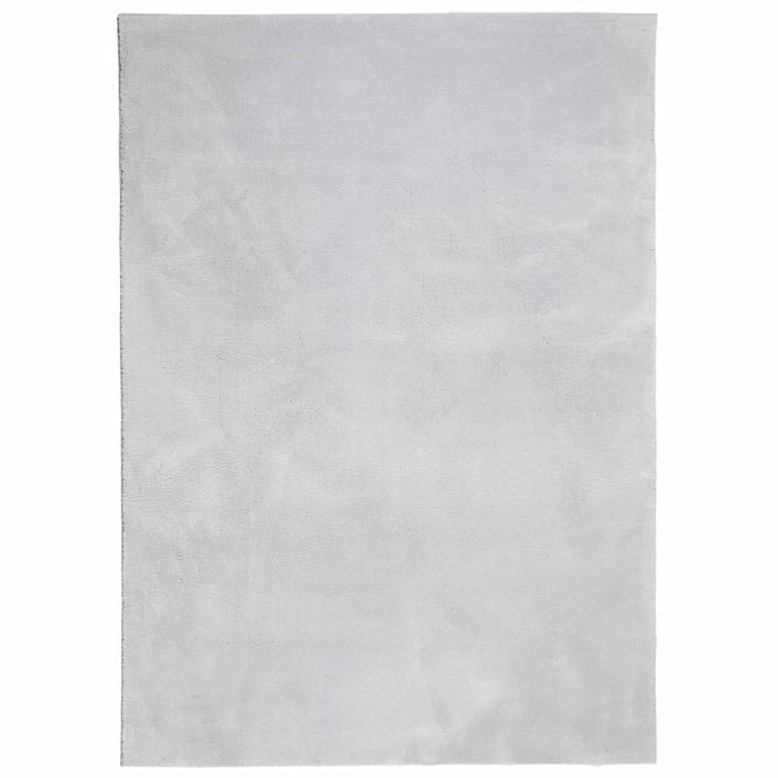 Tappeto a Pelo Corto HUARTE Morbido e Lavabile Grigio 140x200cm 375077