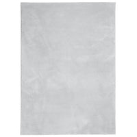 Tappeto a Pelo Corto HUARTE Morbido e Lavabile Grigio 160x230cm 375079