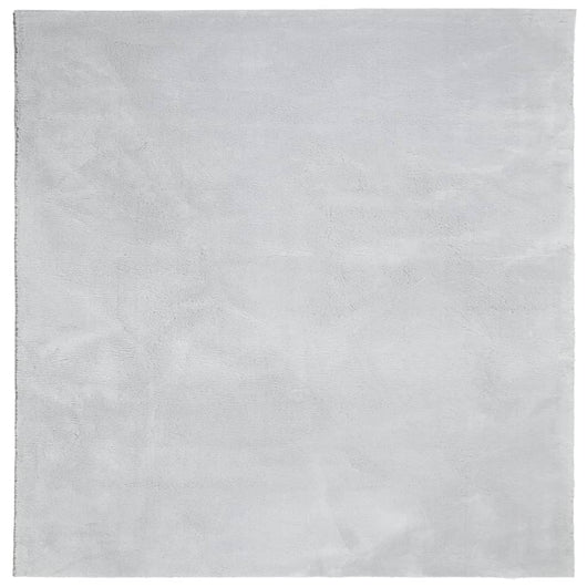 Tappeto a Pelo Corto HUARTE Morbido e Lavabile Grigio 200x200cm 375080