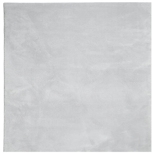 Tappeto a Pelo Corto HUARTE Morbido e Lavabile Grigio 240x240cm 375082