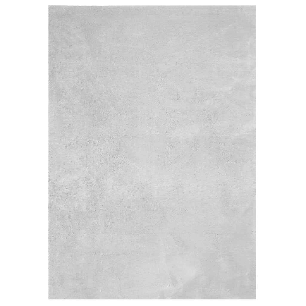 Tappeto a Pelo Corto HUARTE Morbido e Lavabile Grigio 240x340cm 375083