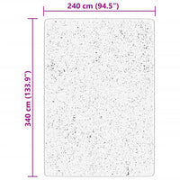 Tappeto a Pelo Corto HUARTE Morbido e Lavabile Grigio 240x340cm 375083