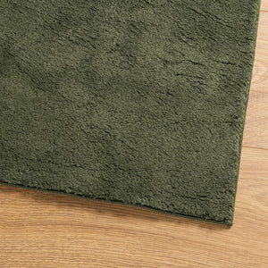 Tappeto Pelo Corto HUARTE Morbido Lavabile Verde Bosco 60x110cm 375089