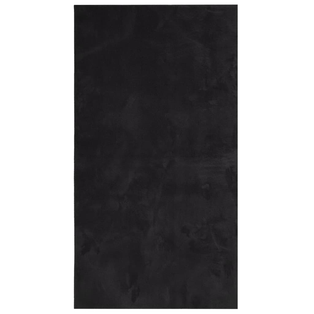 vidaXL Tappeto a Pelo Corto HUARTE Morbido e Lavabile Nero 60x110 cm