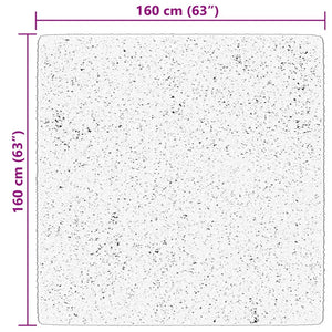 Tappeto a Pelo Corto HUARTE Morbido e Lavabile Nero 160x160cm 375116
