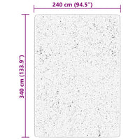 Tappeto a Pelo Corto HUARTE Morbido e Lavabile Nero 240x340cm 375121