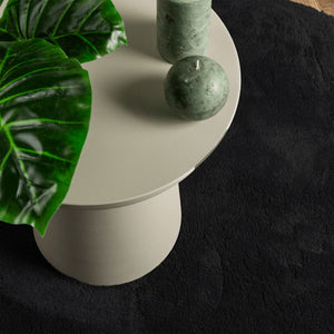 Tappeto a Pelo Corto HUARTE Morbido e Lavabile Nero Ø 100 cm