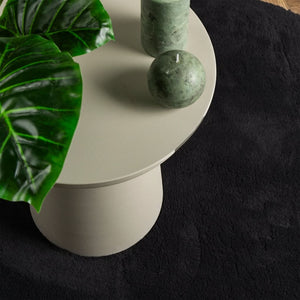 Tappeto a Pelo Corto HUARTE Morbido e Lavabile Nero Ø 160 cm 375125