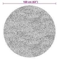 Tappeto a Pelo Corto HUARTE Morbido e Lavabile Nero Ø 160 cm 375125