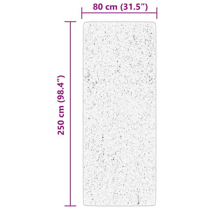 Tappeto a Pelo Corto HUARTE Morbido e Lavabile Blu 80x250 cm 375130