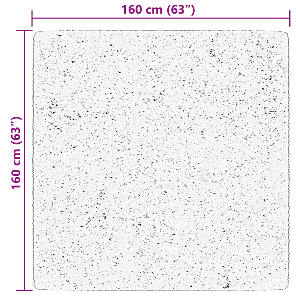 Tappeto a Pelo Corto HUARTE Morbido e Lavabile Blu 160x160 cm 375135