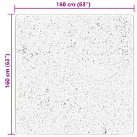 Tappeto a Pelo Corto HUARTE Morbido e Lavabile Blu 160x160 cm 375135