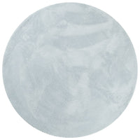 Tappeto a Pelo Corto HUARTE Morbido e Lavabile Blu Ø 120 cm 375143