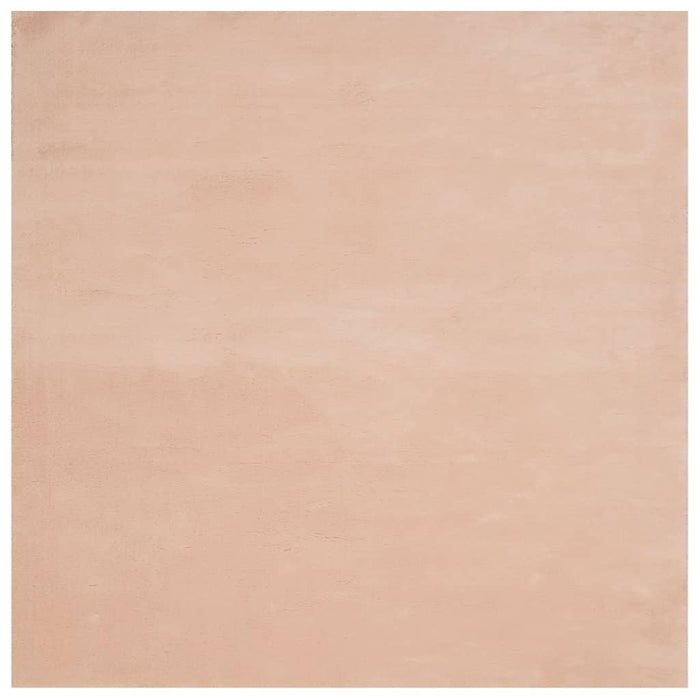 Tappeto a Pelo Corto HUARTE Morbido e Lavabile Rosato 160x160cm 375154