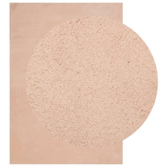 Tappeto a Pelo Corto HUARTE Morbido e Lavabile Rosato 160x230cm 375155