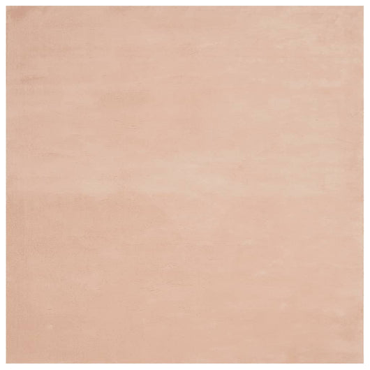 Tappeto a Pelo Corto HUARTE Morbido e Lavabile Rosato 200x200cm 375156