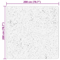 Tappeto a Pelo Corto HUARTE Morbido e Lavabile Rosato 200x200cm 375156