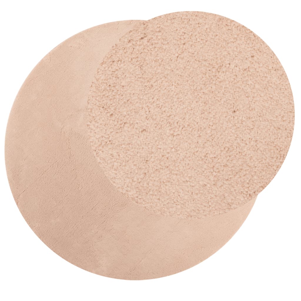 Tappeto a Pelo Corto HUARTE Morbido e Lavabile Rosato Ã˜ 200 cmcod mxl 109974