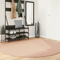 Tappeto a Pelo Corto HUARTE Morbido e Lavabile Rosato Ã˜ 200 cmcod mxl 109974