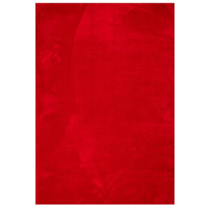 Tappeto a Pelo Corto HUARTE Morbido e Lavabile Rosso 140x200cm 375172