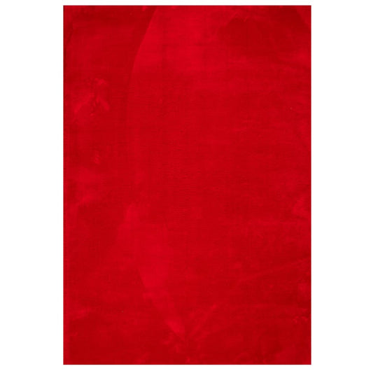 Tappeto a Pelo Corto HUARTE Morbido e Lavabile Rosso 140x200cm 375172